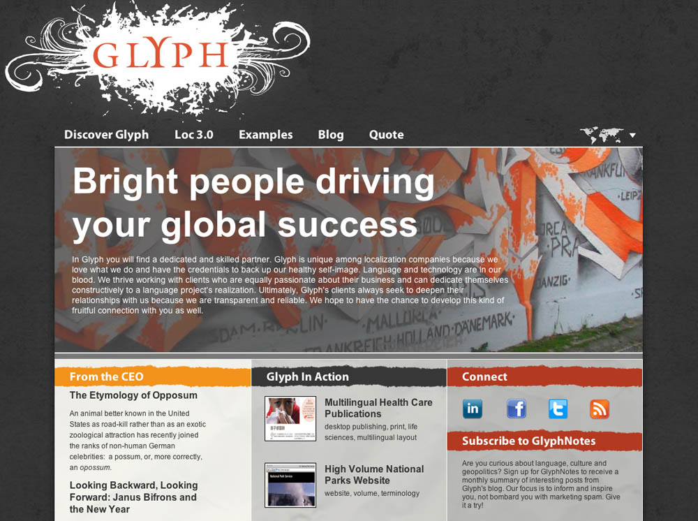 Glyph Language Services Website
